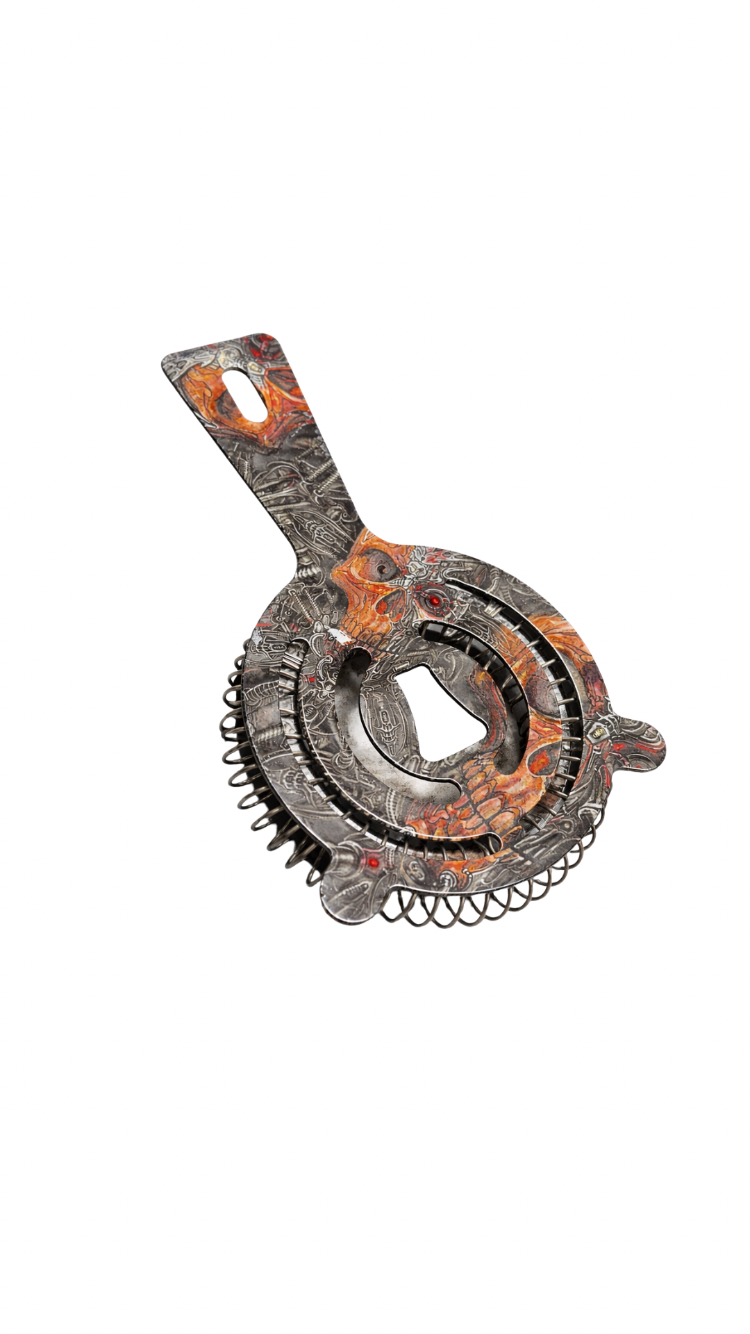 Colador Oruga Calavera Marron