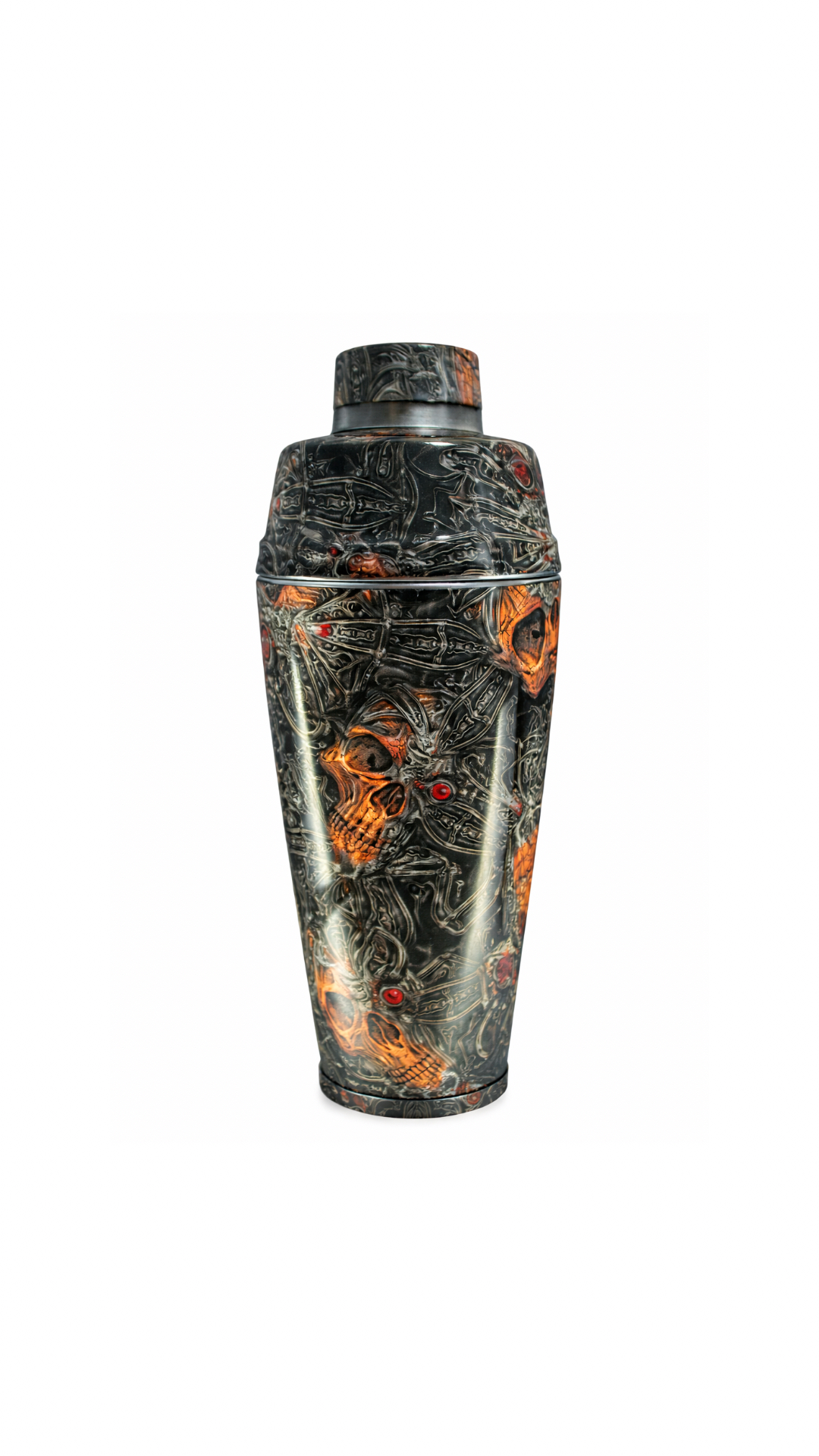 COCTELERA CON FILTRO CALAVERA MARRON